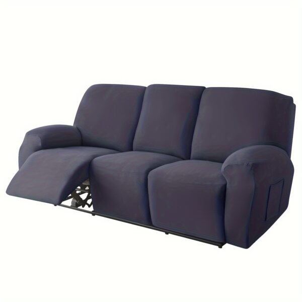 8pcs Modern Modular Sectional Sofa Set with Plush Cushions - Elastic Sliky Fiber Fabric, Beige/Gray/Black/Brown/Tan/White/Blue/Green, Modular Design with Chaise Lounge, Machine Washable, Easy Assembly for Living Room, Durable Comfortable Sofa Suite, Reclining Sofa Cover, Sofa Bed, Cover for Couch, Chaise Lounge Sofa Cover, Velvet Recliner Sofa Cover