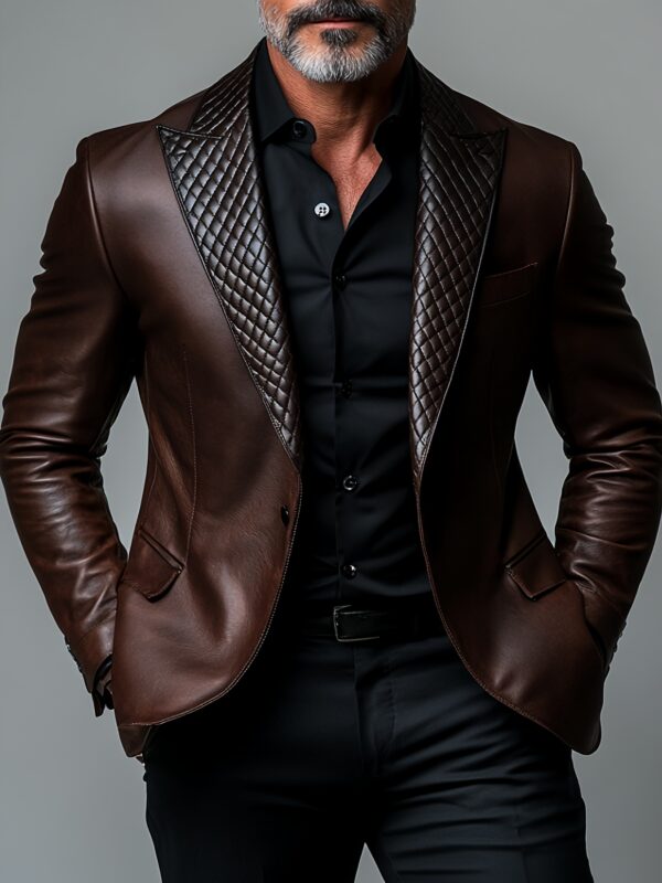 96bd0f26-174b-4ff9-81ad-a549fa5510a8.jpg Men'S Lightweight Business Jacket - Formal Office Coat with Notch Lapel, Machine Washable Non-Stretch Fabric, Tailored Fit Blazer for Professional Attire, Conference Meetings, Client Presentations - Durable Construction Suit Coat in Elegant Brown - Ideal for Corporate & Formal Events, Office Wear, Sophisticated Look, Highquality Stitching, Stylish Outerwear, Corporate Professionals, Professional Attire, Classic Design, Premium Stitching