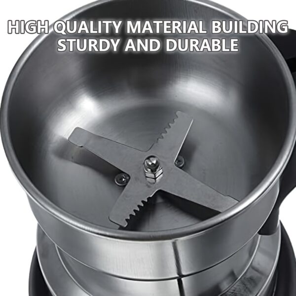 1pc Grain Grinder, Whole Grain Pulverizer, Small Household Pulverizer, Pulverizer, High-power Crusher, Easy to Use, High-hardness Grinding Core, 304 Stainless Steel Blade Of Aluminum Alloy Body, Fine Powder, Suitable for Kitchen And Home Use.