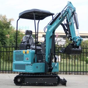 4000lbs Crawler Mini Excavator Kubota Engine Hydraulic Thumb, Twin Cylinder Diesel Engine, Water-cooled Heat Dissipation, Stamping Integrated Forging Chassis, All-terrain Track Electronic Display Screen USA Stock