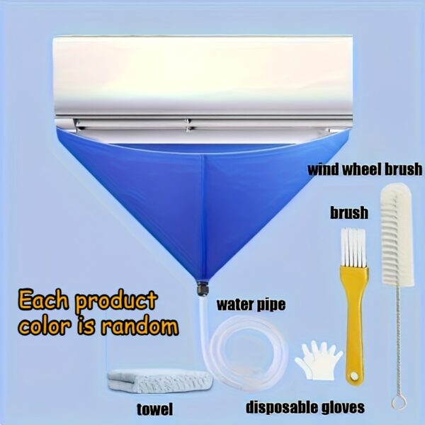 1pc Multifunctional Cleaning Kit with Bag and Drain Hose - Cleaning Brushes, etc. No Power Required, Reusable, Waterproof and Leak-Proof - Suitable for Air Conditioner Maintenance and Cleaning Accessories, Air Conditioner Unit Cleaning | Waterproof Bag, Automatic Split Air Cleaning Machine, Air Conditioner Cover, Portable Ac Cover, Air Condition Drain Connector, Air Conditioning Cleaning Kit, Air Conditioner Cleaning Cover, Internal Air Conditioner Cover, External Air Conditioner