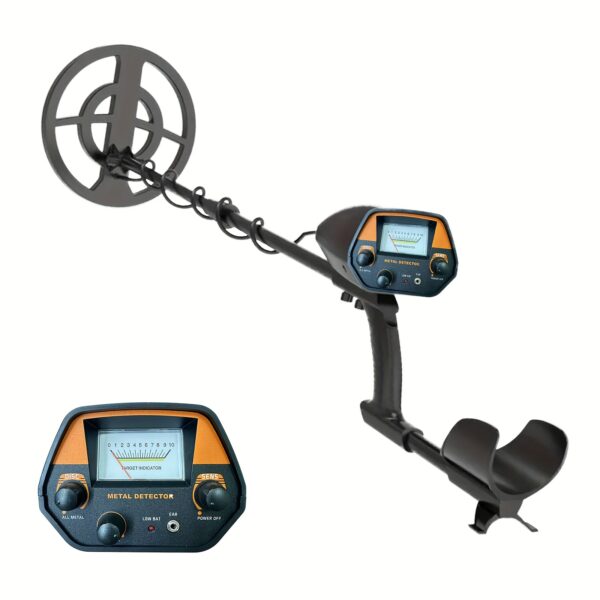 Professional Metal Detector with Adjustable Sensitivity - Lightweight, Battery-Powered (No Plug), Full Metal Detection Mode, Ideal for Golden, Coin, Treasure Hunting - Durable Metal Construction, No Battery Included, Metal Detectoring Equipment, Outdoor Detection Tool, Sleek Metallic Finish, Robust Design, Underground Metal Search, Treasure Hunter Accessories, Emt Equipment Accessories, Sleek metallic aesthetics, Earth-scanning Equipment, Coin