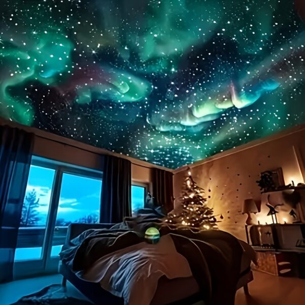 Northern Projector with Aurora Borealis Effect - USB-Powered LED Ceiling Starry Night Light for Bedroom,N Party Decor - Desktop/ Ceiling Mountable, Compatible with, Tablets, Laptops - Perfect Christmas, Birthday, Housewarming Gift - Smart for Home, Office, Game Room - Ideal for Northern Fans, Proyector, Room Decor, Light Projector, Room Light, Aurora Light Projector, Projector For Bedroom, Star Light Projector, Projetor, Disco Light, Projector Light, Star Projector,