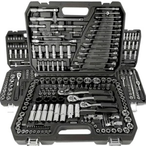 151pcs or 46pcs Heavy-Duty Professional Auto, Bike, Motorcycle Tool Set - All-in-One Mechanic's Toolbox with Socket Wrenches, Impact-Resistant Case, Sockets, Wrenches, Screwdrivers, Pliers - Heavy-Duty Metal Construction for Garage, Workshop, DIY, Car, Bike, Motorcycle Repair - Compact & Portable Mechanic Tool Kit with Ratchet Wrench, No Battery Required, Organized Compartments for Easy Storage