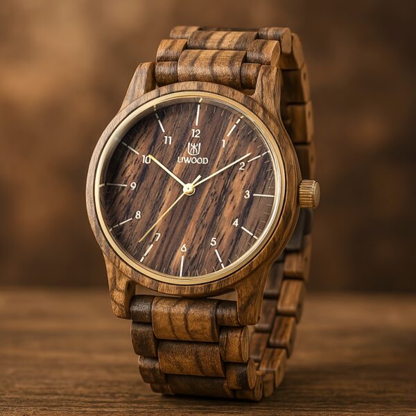 Uwood Wooden Watch Sandal Walnut Wood Wristwatch for Men Women Unisex