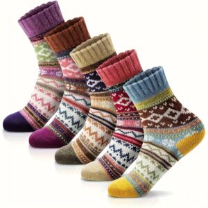 9be298ff-319a-4e97-8a34-e1a3ca80aec9.jpg 10 Pairs Women's Winter Socks Thickened Soft Warm Knitted Casual Socks for Mountaineering and Skiing Christmas Gift Outdoor Socks