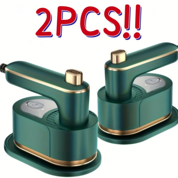 1pc/2pcs Small Steam Iron Compact & Lightweight, 180° Rotating Head, Ceramic Soleplate, Wrinkle-Free Clothes In Minutes BEst For Travel, Home & College Use