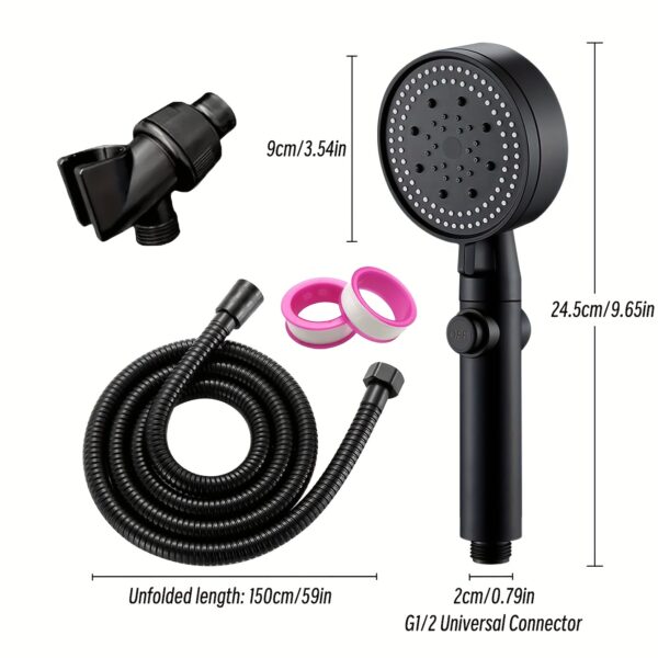 9f71f8d6-69d6-4a2f-984e-89e72045c80b.jpg 1 Set of OFF Boosted Five-Speed Shower Head, Bathroom, Hotel, Home Bath Water Heater Pressure Balancing Shower Kit