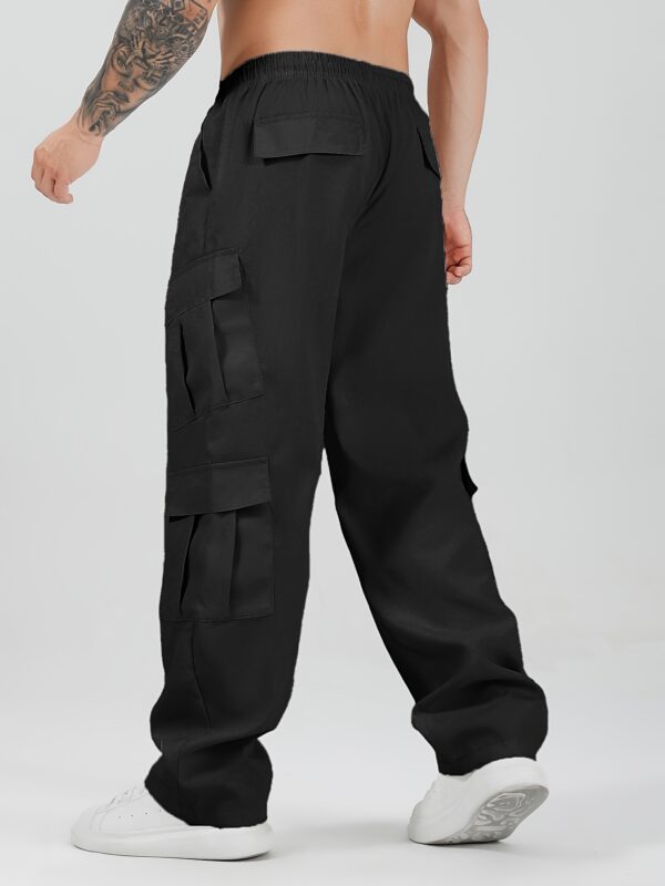 Men's Heavy-Duty Work Pants - Non-Stretch Fabric Cargo Pants with Drawstring Waist, Multiple Utility Pockets - Straight-Leg Design for Construction, Hiking, Everyday - Machine Washable Loose Fit Trousers (Beige/Neutral Colors) - Formal/Casual Outfits, Hiking Trousers, Relaxed Fit Pants, Durable Workwear