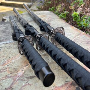 3pcs Japanese Samurai Sword Set - Full Tang Spring Steel Katana, Uncharged, Non-Sharp, for Cosplay, Anime, Costume Accessories, Collectibles, Ideal for Valentine'S Day, Easter, Thanksgiving, Christmas, Halloween Gifts