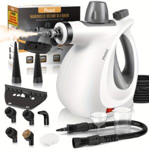 Multi-Surface Natural Steam Cleaner with 12 Accessories: Portable Power for Home