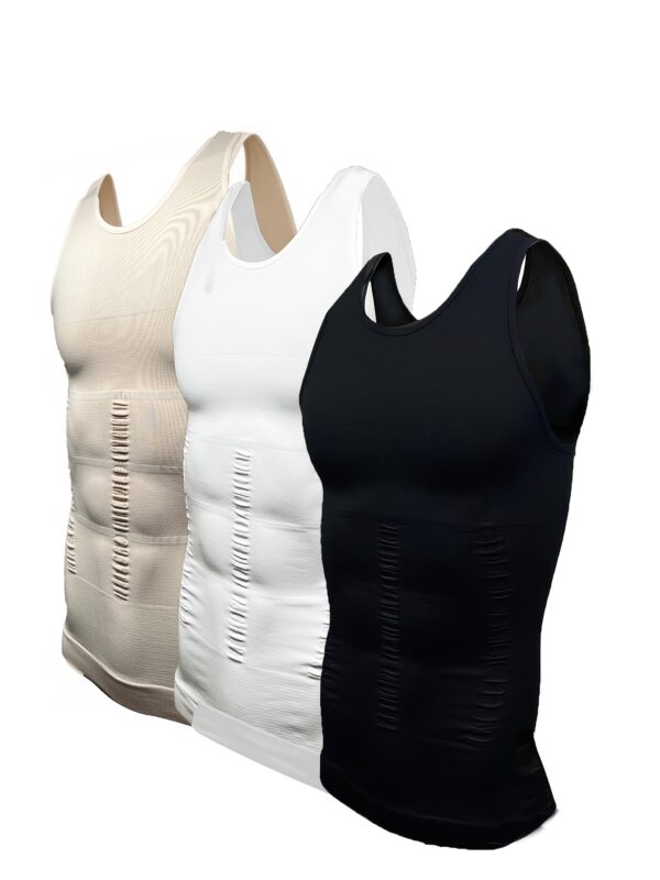 a38eab17-7f34-47cd-9435-5a2a23c44d8d.jpg 1pc/2pcs/3pcs/5pcs Men's Compression Shirt for Body Shaper Vest Tight Tummy Control Underwear Workout Tank Top Abs Abdomen Muscle Undershirts Shapewear Gynecomastia Shirt for Men