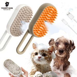 2025 New Comb For Cats Dogs, 3 In 1 Steam Cat Brush Cat Steam Brush For Shedding & Grooming, Self Cleaning 3 In 1 Pet Brush Pet Grooming Brush With Spray
