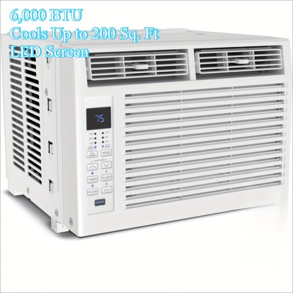 Window Air Conditioner And 43 Inch Tower Fan Optional, 5000/6000/8000/10000/12000/ BTU ASHRAE, Air Conditioner with Cooling, Fan, Dehumidifier, Sleep Mode, Cooling Up to 450 Sq. Ft. with 24H Timer/Digital Display/ Window Kit