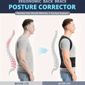 Back Support Posture Corrector for Women And Men Back Lumbar Support Shoulder Posture Corrector for Posture Adjustment, Back Support For Men, Back Support Belt, Back Support Men, Back Support And Posture Correction, Back Straightener For Posture, Back Brace For Women, Lumbar Back Support, Back Brace, Back Brace For Men