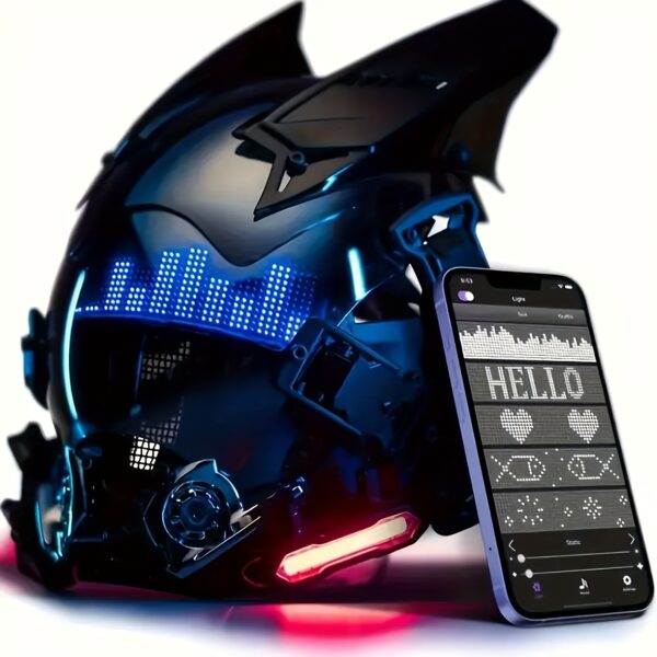a82c29ba-2b97-4332-8029-0b3abe2dc1be.jpg Handmade Cyberpunk Mask with Neon Lights & Headphones - Punk Rock Halloween Costume Accessory, PVC Cosplay Cosmetology Gear for Music Festivals, Role-Playing, Christmas & Mardi Gras Party Gifts, Halloween Costumes, Festival Accessories, Edgy Aesthetic, Durable Construction, Costume Party, Alternative Style, Highquality Craftsmanship, Costume Accessory, Cosplay Lovers