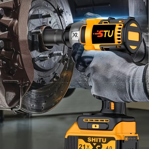 21V Impact Wrench Kit with 4000mAh Lithium-Ion Battery & Heavy-Duty Motor - Wireless Drill/Driver Compatible Set for Car, Truck, Motorcycle, Repair - Ideal Gift for Mechanics, DIYers, Men (Rechargeable Impact Gun)