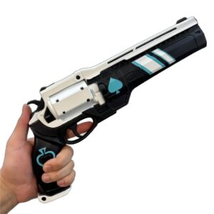 Left Handheld Prop - Futuristic Blue Peach Heart Design, White & Black Polyurethane Non-Functional Weapon Replica, Collectible Decorative Prop for Cosplay, Costume Parties & Themed Events