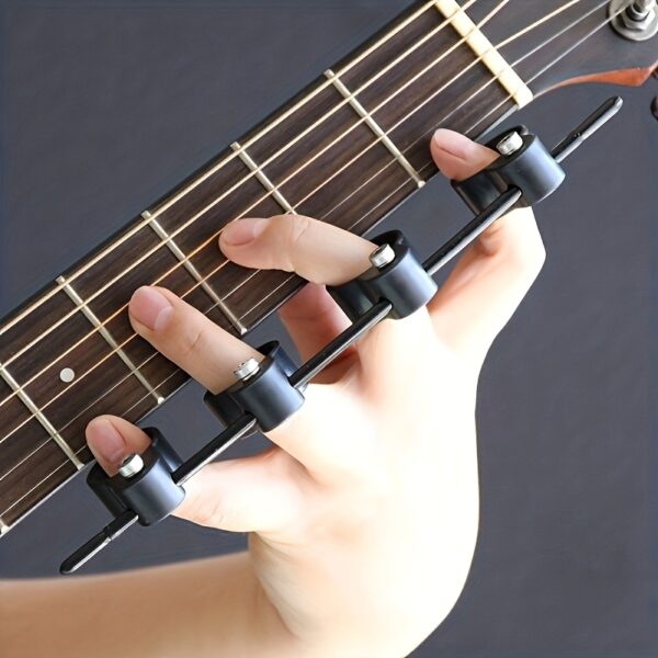 Universal Guitar Finger Trainer, Chord Finger Separator, Instrument Accessory, ABS Material, Black/Green, Uncharged