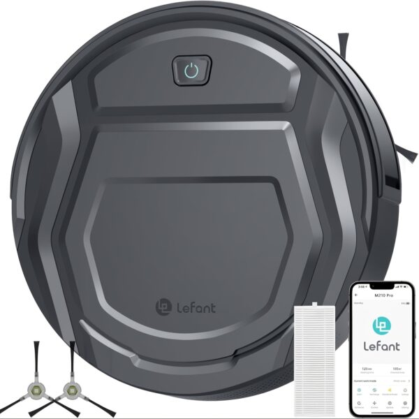 ac6698a9-cdda-4f69-98b3-d59b418057b0.jpg Lefant M210P 2.0 Household Robot Vacuum Cleaner, 2-in-1 Cleaning & Mopping, 3200Pa Powerful Suction, Anti-Tangle, WiFi/Alexa/APP/Wireless, Perfect for Pet Hair, Hard Floors, Carpet.