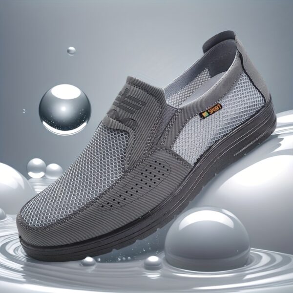 [Lightweight Slip-On Shoes] Lightweight Men's Slip-On Casual Shoes | Breathable Mesh & Rubber Sole - Comfortable Low-Top Walking Sneakers for Outdoor Activities, Fishing, Park, Exercise - Perfect Gift for Men, Park Shoes