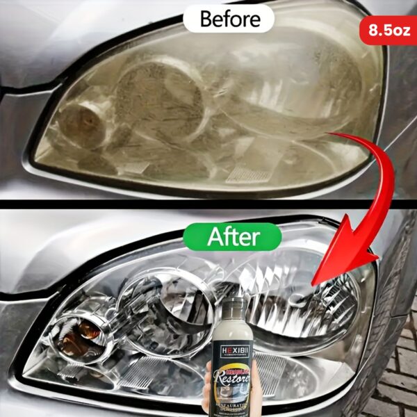 8.5oz Car Headlight Restoration Fluid Automotive Headlight Oxidation Yellowing Scratches Blurring Enhancement Crystal Plating Coating Refurbishment Agent