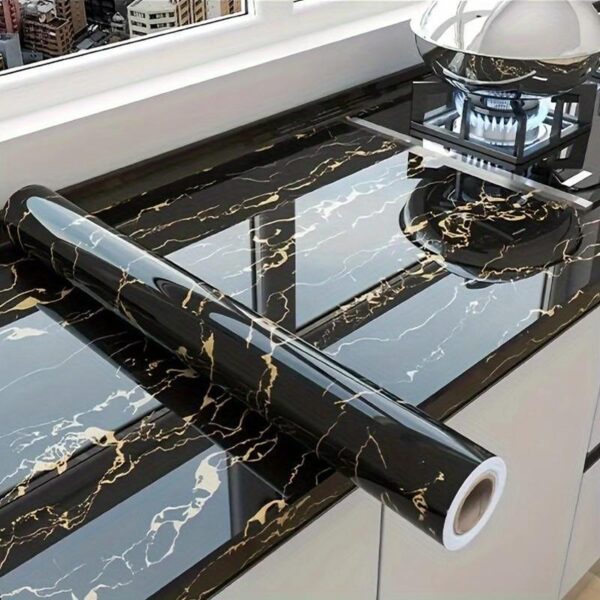 ae953eff13104936a7120137c60c0244-goods.jpeg 1 Roll Self-Adhesive Marble Pattern Vinyl Wallpaper - Waterproof Removable Peel & Stick Decal for Living Room, Kitchen, Bedroom, Dorm - Autumn Aesthetic Home Decor, Furniture Makeover, Kitchen Wallpaper, Modern Home Decor, Easyinstall Wallpaper