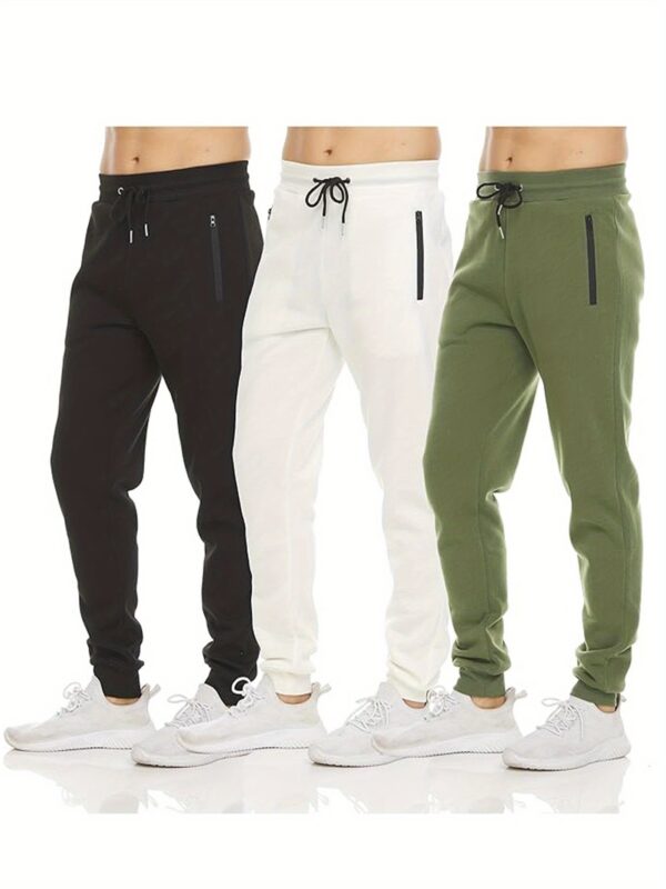 b063d250-0d4e-4c89-a80f-7d3e467ba7fc.jpg 3pcs Mens Sweatpants Fleece Casual Sport Joggers For Men Athletic Pants With Zipper Pocket S-3XL