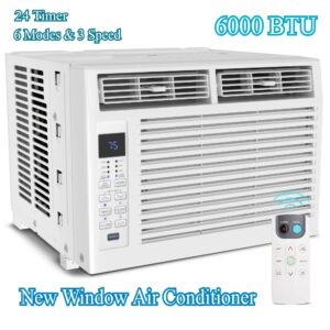 10, 000BTU/6000BTU/5000BTU Window Air Conditioner, Cool, Dehumidifier And Fan Function, Timer, Sleep Mode And Low Noise, Easy Installation Air Conditioner, Gifts, And Tower Fan for Bedroom 25ft/s Standing Fan 85° Oscillating