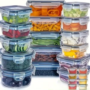 b54b7112-03c8-46df-8e43-b2d2cf37fed2.jpg 8pcs Premium Airtight Food Storage Containers, Leak-Proof, BPA-Free, Dishwasher Safe, Easy-Clean Design, Ideal for Meal Prep and Bento Boxes, Transparent with Secure Lids, Perfect for Fruits, Vegetables, and More, Bento Box Containers|Secure Lid Containers|Durable Plastic Containers, Food Storage Containers, Food Storage Container For Kitchen, Food Storage Container With Lid, Food Container With Lid, Food Storage With Lid, Kitchen Organizer And Storage, Kitchen Accessory, Food Storage