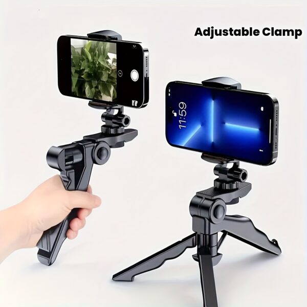 [Portable Tripod Mount] Portable Anti-Shake Mobile Phone Tripod Mount | 360-degree Rotation, Adjustable Clamp, Universal Tripod Stand for Live Broadcast and Photography