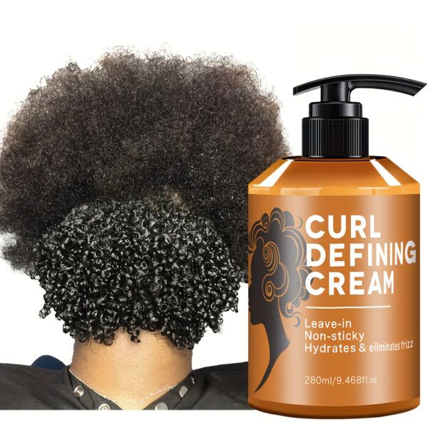 [Curl Defining] Adult Curl Defining Cream | 1 Bottle, 9.47oz | Argan Oil | Moisturizing, Long-Lasting Hold, Frizz Control, Non Sticky | Hair Styling | Normal, Wavy, Curly Hair | Sleek Bottle Design