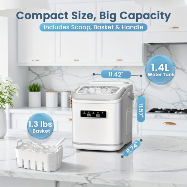 b8ef5f9e-7c19-4e1a-b931-6e07774a12ac.jpg Ice Maker Countertop, Portable Ice Cube Maker Machine with 50.72oz Detachable Water Tank, 33Lbs/ Day, 16pcs/ 5-18Mins, 24H Timer, Self-Cleaning Ice Maker, Ice Machine Maker for Home, Office, Party, Ice Maker Machine For Countertop, Ice Making Machine, Countertop Ice Maker, Counter Top Ice Maker, Water And Ice Machine, Ice Machine Maker Countertop, Countertop Ice Maker Machine
