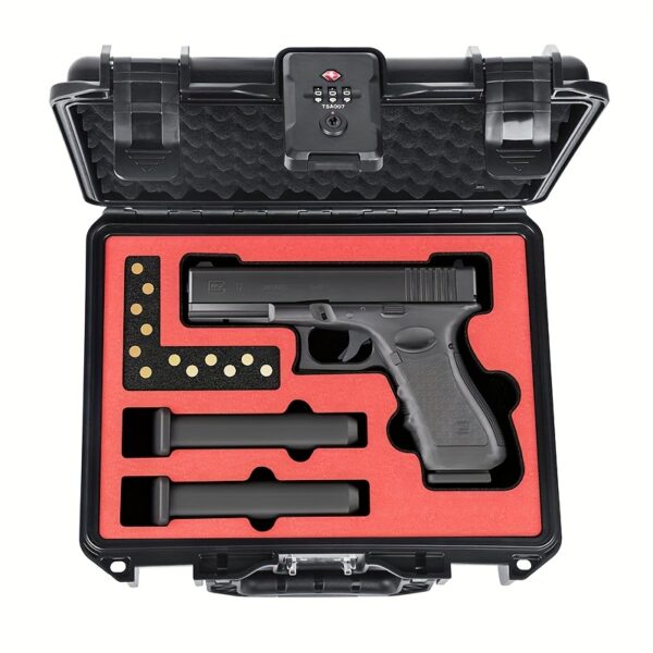This Is a Storage Case Suitable for Q7 Glock-Style Handguns, a Tsa-Approved Travel Gun Case with a Combination Lock, Designed for Glock-Style Tactical Hard Shell Storage. This Is an Upgraded Accessory Storage Box for, Excluding The Equipment.