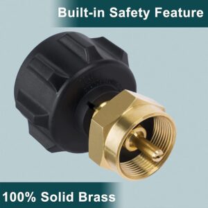 bd4208ef-7e7d-4d4e-ab67-80afba1d0d4c.jpg POMEADE Propane Filling Adapter, Fill 1 Lb. Bottle Propane From 20 Lb. Tank, Easy-to-Use, Solid Brass LPG Cylinder Tank Coupler - Fits QCC1/ Type1 Propane Tanks And 1 Lb. Disposable Cylinders Propane Bottle Connector