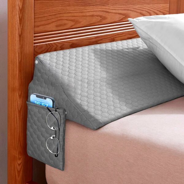 Bed Wedge Pillow - Bed Gap Filler Mattress Wedge Headboard Pillow Close The Gap 0-7" Between Your Headboard and Mattress or Wall for Sleeping Backrest Pillow