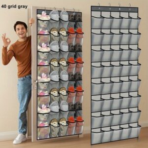 40-Pocket Large Over-The-Door Hanging Organizer with Non-Slip Hooks - Heavy-Duty Fabric Mesh Storage Cabinet for Shoes, Cruise Essentials, Dorm & Utility Room Organization - Space-Saving Door/Wall-Mounted Organizer with 40 Compartments, Durable & Easy Installation (No Tools Required) - Ideal for Home, Closet Storage And Organization, Over The Door Shoe Organizer, Over The Door Hanging Organizer, Closet Hanging Organizer, Over The Door Pantry Organizer, Over Door Organizer, Over The