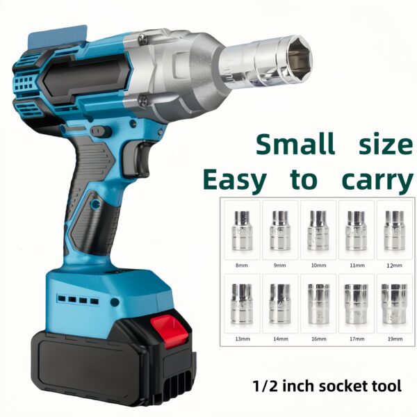 DAZOSHO Cordless Impact Wrench Set 1/2 Inch Drive Short Wall Metric Socket Set, 10pcs Simple PP Packaging 6-Point Shallow Socket, 8mm-19mm, Automotive Repair Tools, Hand Tools, Car Maintenance, Home Repair, Compact Design, Lightweight Tool, Highquality Steel, Sturdy Construction, Socket Kit, Mechanics, DIY Enthusiasts, Tire Changing, Vehicle Repair, Sleek Packaging, Wellpackaged Set, Steel Sockets, Home Workshop, Repair Professionals