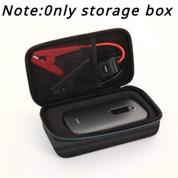 1pc EVA Portable Vehicle Starter Emergency Tool Storage Box - Impact Resistant, Anti-Fall Protective Cover with Mesh Pocket, Basics Style for Daily Commute, Wet Wipe Clean, Zipper Closure, Shoulder Strap, Lining Unlined, Accessory Chain Included, Emergency Car Accessory | Sturdy EVA Material | Impactresistant Design