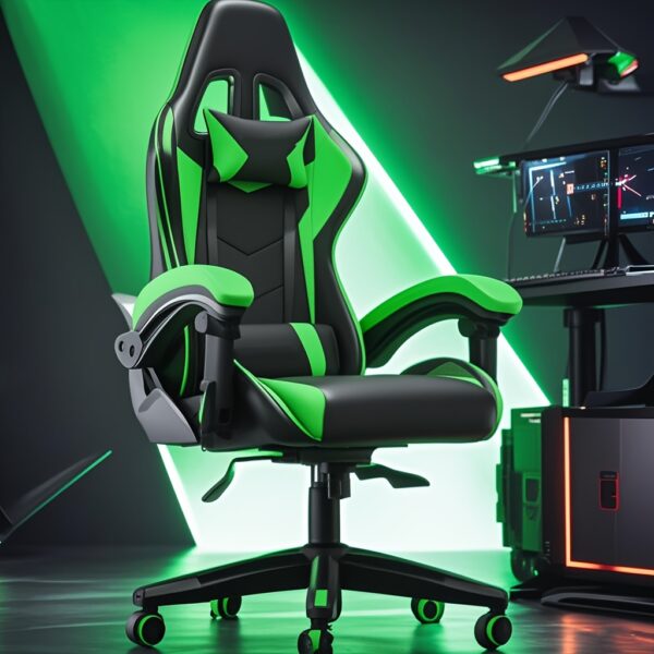 1pc Gaming Chair Office Chair, 155 Degree Ergonomic Outdoor Video Gaming Office Chair with Lumbar Cushion & Headrest & Fixed Armrest, Gaming Chair Gaming Seat, Christmas Gift, Birthday Gift {Yami}, Ergonomic Seating, Home Office Setup, Modern Gaming Seat, Contemporary Seating, Durable Construction, Highquality Padding, Manual Reclining Chair, Adjustable Headrest, Corporate Employees, Office Professionals