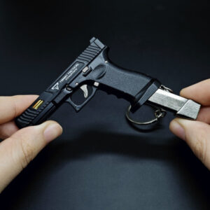 TTI Taran Tactical Alloy Mini Pistol Keychain Toy - Realistic Non-Shooting Replica, 1:3 Scale with Shell Pop-Up Mechanism, Quick-Load Magazine & Keychain Attachment - Tactical Fidget Gun for Adults, Collectors, Gifts (Durable Alloy Construction) - Birthday, Father'S Day Present for Men, Boyfriend, Gun Enthusiasts - No Shooting Safe Display Model, Collectible Item, Detailed Replica, Highquality Finish, Adult Collectors