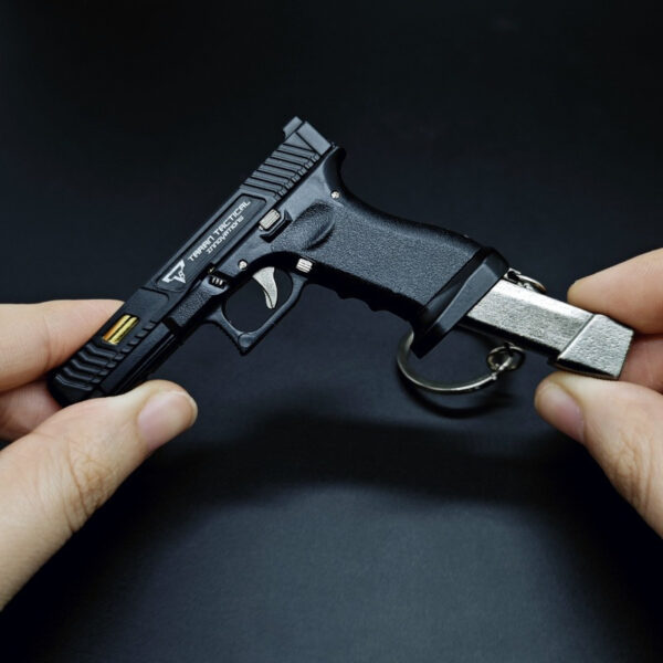 TTI Taran Tactical Alloy Mini Pistol Keychain Toy - Realistic Non-Shooting Replica, 1:3 Scale with Shell Pop-Up Mechanism, Quick-Load Magazine & Keychain Attachment - Tactical Fidget Gun for Adults, Collectors, Gifts (Durable Alloy Construction) - Birthday, Father'S Day Present for Men, Boyfriend, Gun Enthusiasts - No Shooting Safe Display Model, Collectible Item, Detailed Replica, Highquality Finish, Adult Collectors