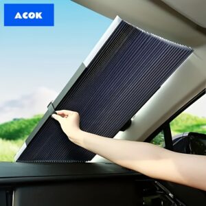 Install Simple Automatic Retractable Car Sunshades- UV Protection And Insulation, Sticky Sunshades