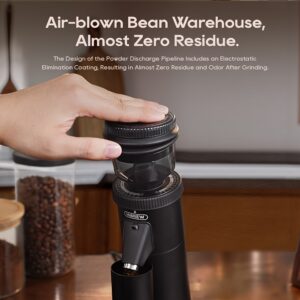 HiBREW G5 48mm Conical Burr Electric Coffee Grinder - Compact & Portable, Aluminum Alloy Body, Ideal for Espresso & Turkish Coffee, 110-130V US Plug, Portable Coffee Grinder
