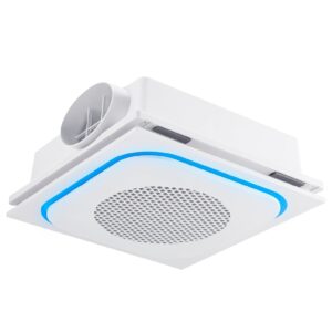 [Bathroom Fan] Bathroom Exhaust Fan With Light - 150 CFM 1.0 Sone - 40W Bathroom Fan With LED Relax Light - White