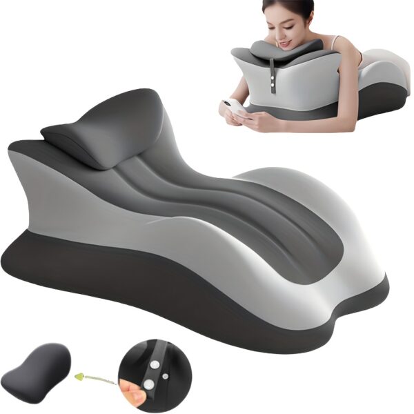 Adaptive Pillow, Big And Small Pillows, Prone Position Support, Ergonomic Contouring, CoolFlow, Detachable & Washable Cover, Multi-Surface Use, Bedroom Pillow, Office Pillow, Cushion, Chair Cushion,, Ergonomic Neck Support, Memory Foam Cushion, Minimalist Contour Shape, Contemporary Ergonomic Design, Washable Pillow Cover, Durable Adjustable Core