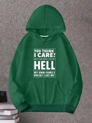 YOU THINK I CARE Young Man Hoodies