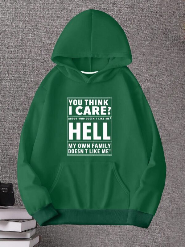 YOU THINK I CARE Young Man Hoodies