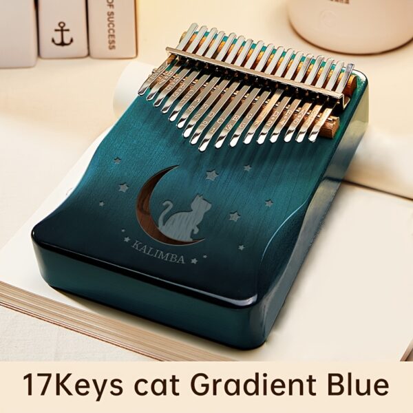 17-Note Thumb Piano for Beginners – Easy-to- Learn Finger Piano with 17 Keys, Mixed Colors, Star & Moon Design, Perfect Gift for Music Lovers, Music Learning Tool, Celestial Theme, Quality Craftsmanship