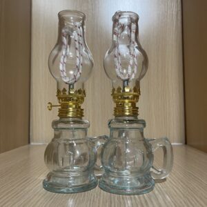 cc110559-a3c8-4495-adf4-42e3c9b0942d.jpg 2-Pack Glass Kerosene Lanterns - Decorative Oil Lamps for Tabletop, Ambient Horse Light, Vintage Style Outdoor Camping Lights, No Electricity Needed